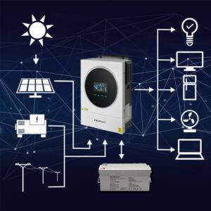Hibridni Inverter Off-Grid 6kVA | 6kW | 120A | 48V | MPPT | LCD | Wi-Fi | BMS | Sinus - Image 3