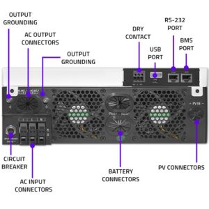 Hibridni Inverter Off-Grid 6kVA | 6kW | 120A | 48V | MPPT | LCD | Wi-Fi | BMS | Sinus - Image 7